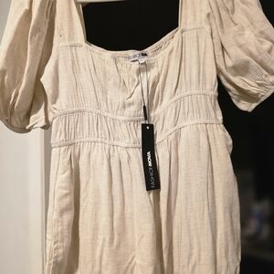 Fashion Nova Cream Puff Sleeve Jumper